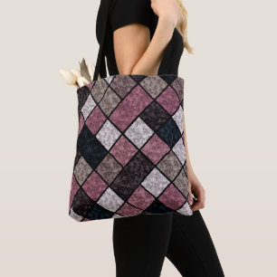 Nahtloses Marmor-Granit-Steinfliesenmuster Retro-V Tasche