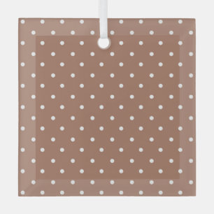 Nahtloses mittelbraunes Tupfenmuster Ornament Aus Glas