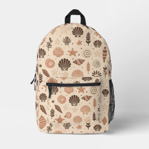 Nahtloses Muschel-Muster Bedruckter Rucksack