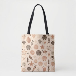 Nahtloses Muschel-Muster Tasche