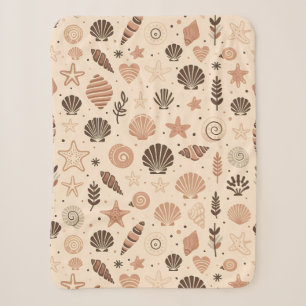 Nahtloses Muschelmuster Sherpadecke