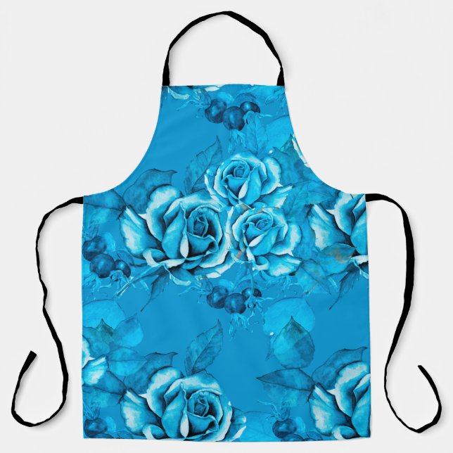 Nahtloses Muster aus Blumen. Wasserfarbene Element Schürze (Vorderseite)