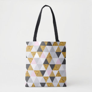 Nahtloses Muster aus geometrischem Goldmarmor Tasche
