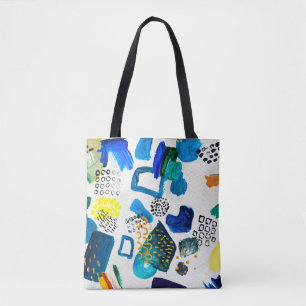Nahtloses Muster aus handgezeichneten Pinselstrich Tasche