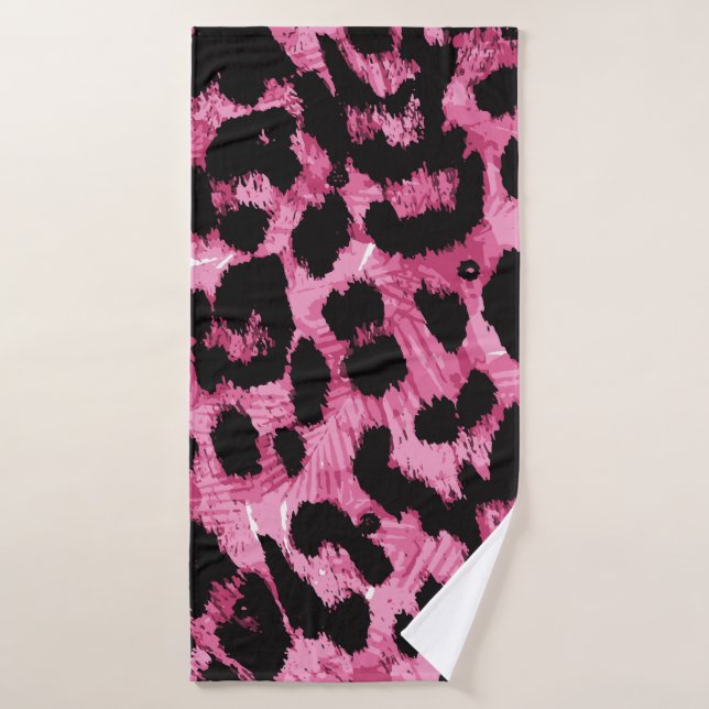 Nahtloses Muster aus Leopard Badehandtuch (Badehandtuch)