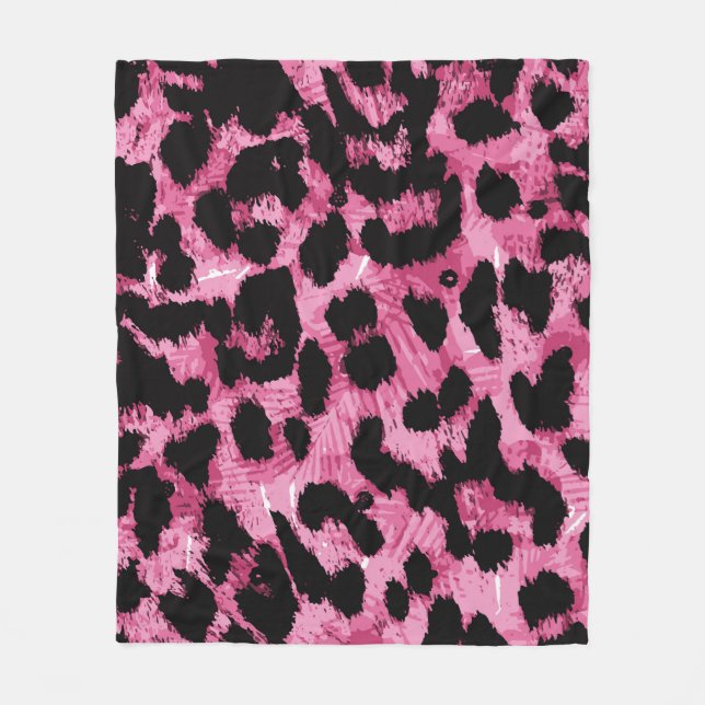 Nahtloses Muster aus Leopard Fleecedecke (Vorderseite)