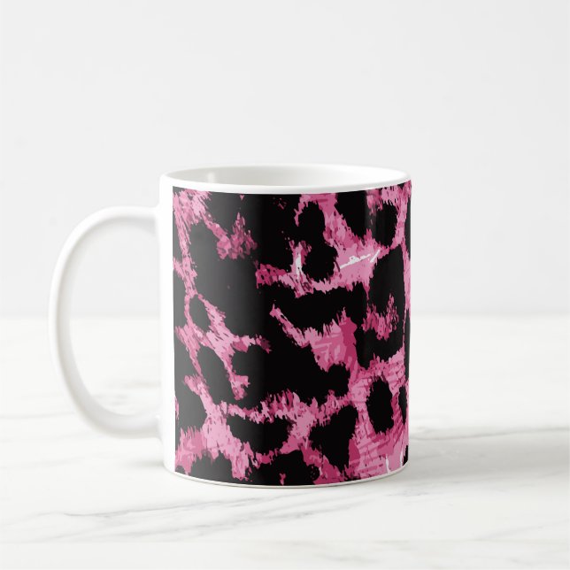 Nahtloses Muster aus Leopard Kaffeetasse (Links)
