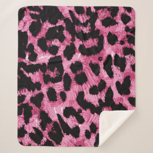 Nahtloses Muster aus Leopard Sherpadecke
