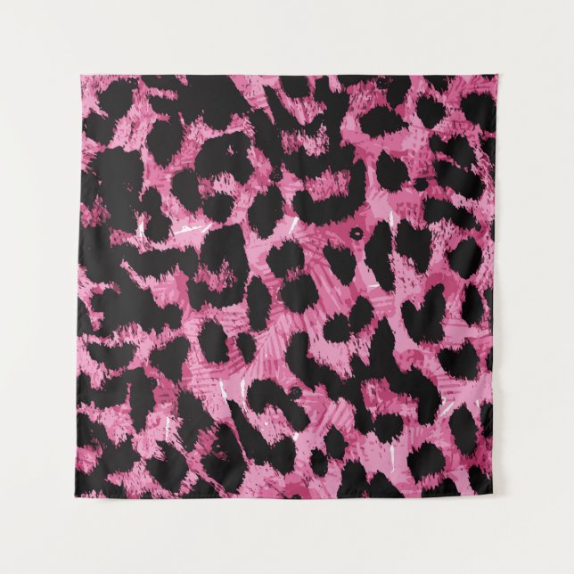 Nahtloses Muster aus Leopard Wandteppich (Vorderseite)