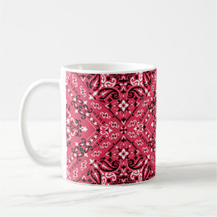 Nahtloses Muster basierend auf Zierpaisley Bandana Kaffeetasse