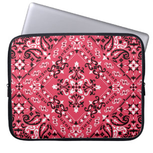 Nahtloses Muster basierend auf Zierpaisley Bandana Laptopschutzhülle