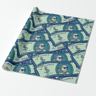 nahtloses Muster bei Dollarnoten Geschenkpapier