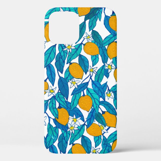 Nahtloses Muster. Blühende Zitrone. Blume Neroli.  Case-Mate iPhone Hülle (Rückseite)