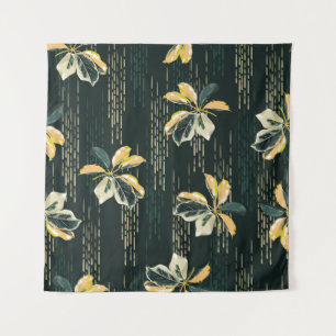 Nahtloses Muster Botanische VARIEGIERTE PFLANZE, L Wandteppich