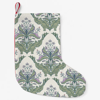 Nahtloses Muster der klassischen Blumenstaube Kleiner Weihnachtsstrumpf