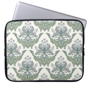 Nahtloses Muster der klassischen Blumenstaube Laptopschutzhülle