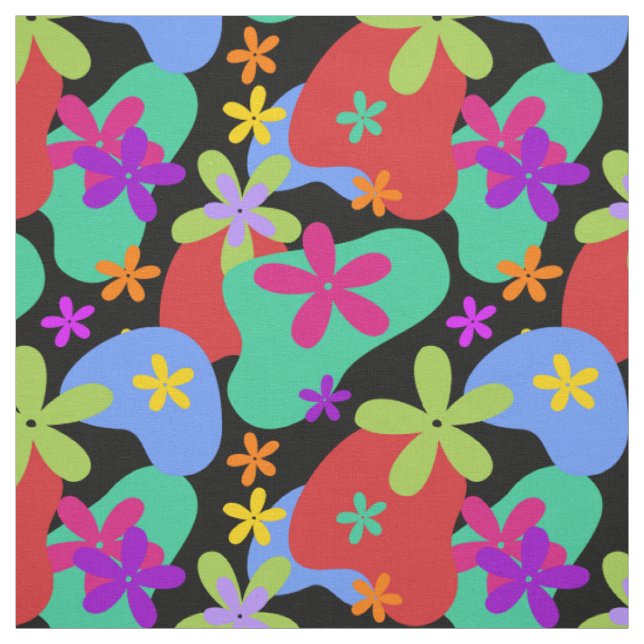 Nahtloses Muster der Retro Blumen gefärbt Stoff (Muster)