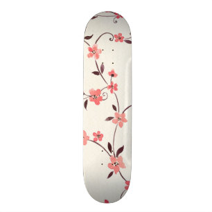 Nahtloses Muster des Aquarells mit angeredetem Skateboard