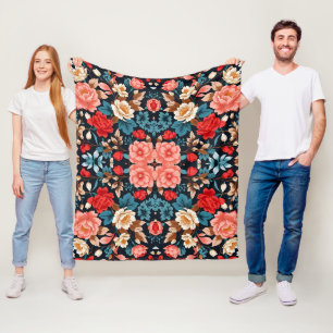 Nahtloses Muster, elegant und zeitlos Fleecedecke