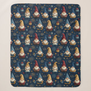 Nahtloses Muster festlicher Gnome Sherpadecke
