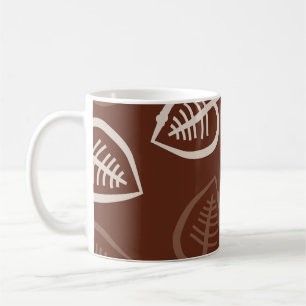 Nahtloses Muster floraler Motive mit Blätter. Stri Kaffeetasse
