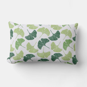 Nahtloses Muster Green Ginkgo Biloba  Lendenkissen