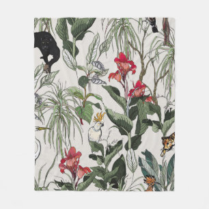 Nahtloses Muster Handgezeichnete Botanische Illust Fleecedecke