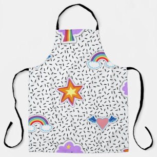 Nahtloses Muster Hintergrund mit Patch Cartoon sta Schürze