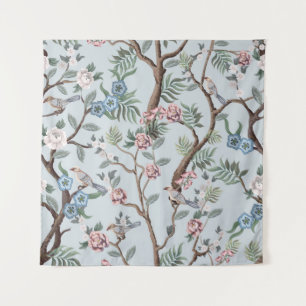 Nahtloses Muster im Chinoiserie-Stil mit Pfingstro Wandteppich
