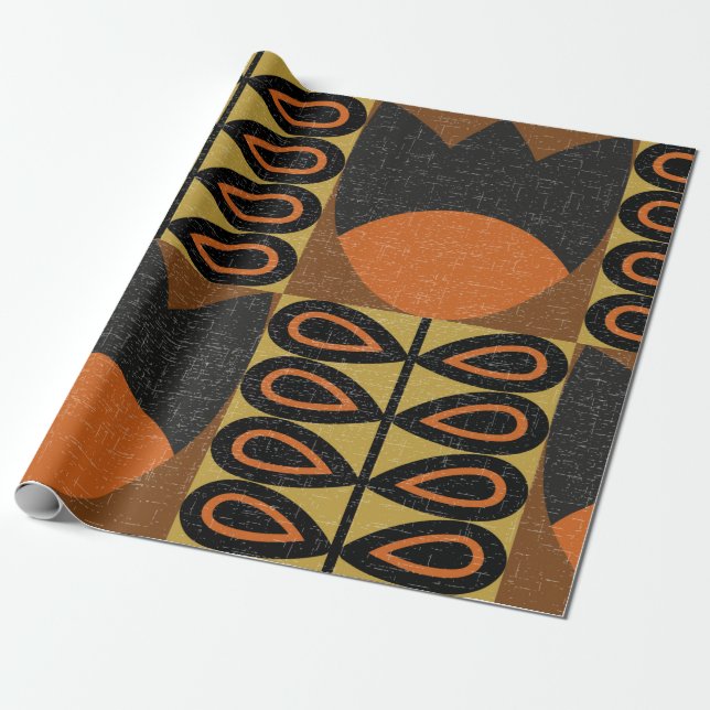 nahtloses Muster im skandinavischen Design-Stil. R Geschenkpapier (Ungerollt)