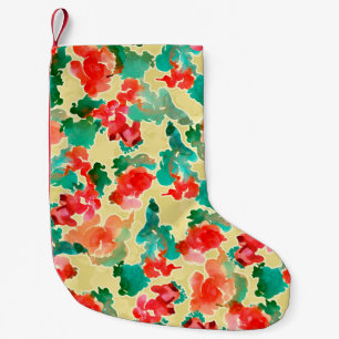 Nahtloses Muster mit Abstrakten Blume, die durch e Kleiner Weihnachtsstrumpf