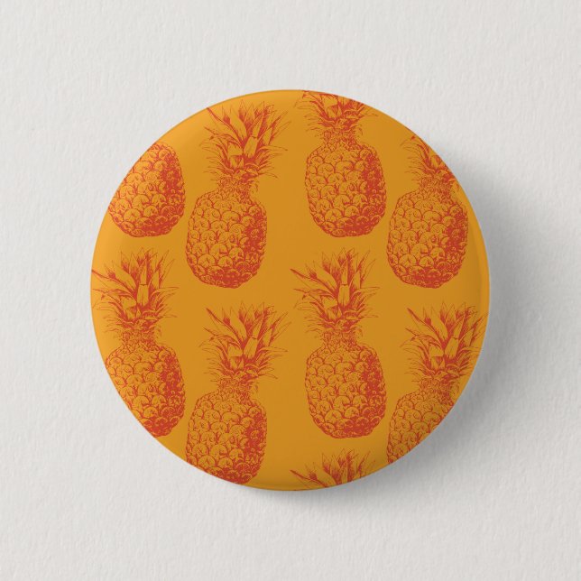Nahtloses Muster mit Ananas Button (Vorderseite)