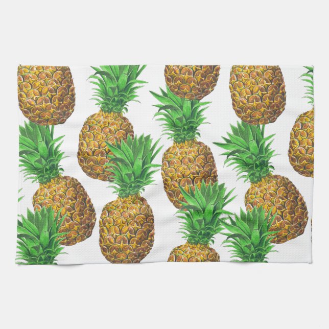 Nahtloses Muster mit Ananas Küchentuch (Horizontal)