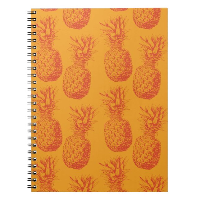 Nahtloses Muster mit Ananas Notizblock (Vorderseite)