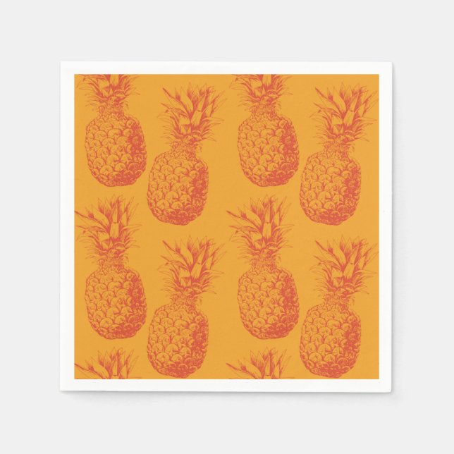 Nahtloses Muster mit Ananas Serviette (Vorderseite)