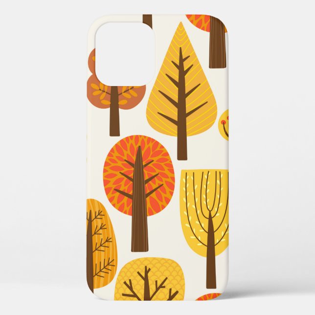 Nahtloses Muster mit Bäumen. Herbst Case-Mate iPhone Hülle (Rückseite)