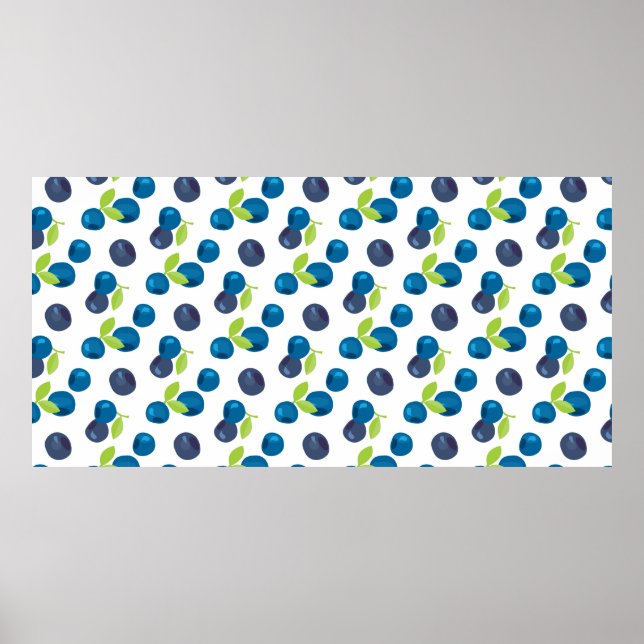 Nahtloses Muster mit Beeren Poster (Vorne)