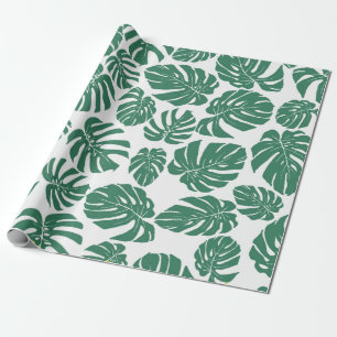 Nahtloses Muster mit Blätter von Monstera. Decorat Geschenkpapier