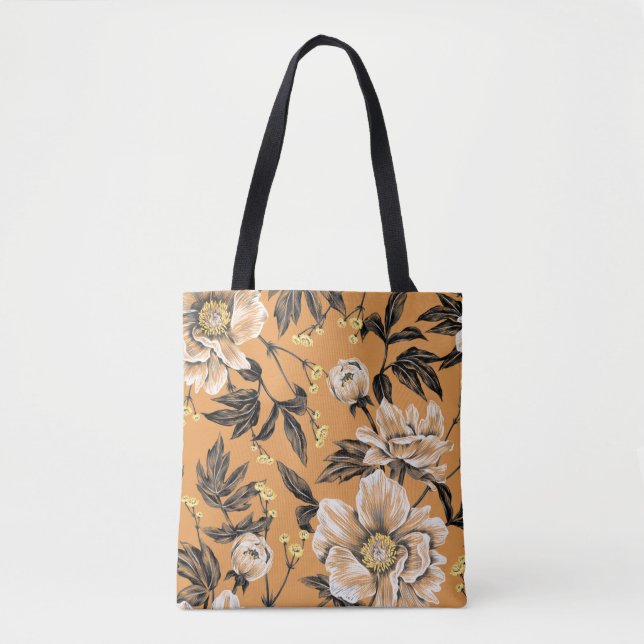 Nahtloses Muster mit Blume.art, Blumen, Mustern, c Tasche (Vorderseite)