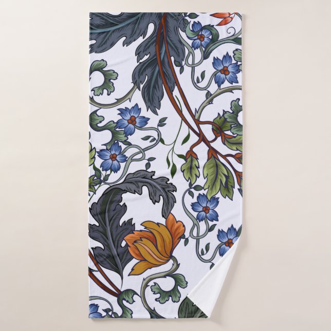 Nahtloses Muster mit Blume im Art Deko Stil. M Badehandtuch (Badehandtuch)