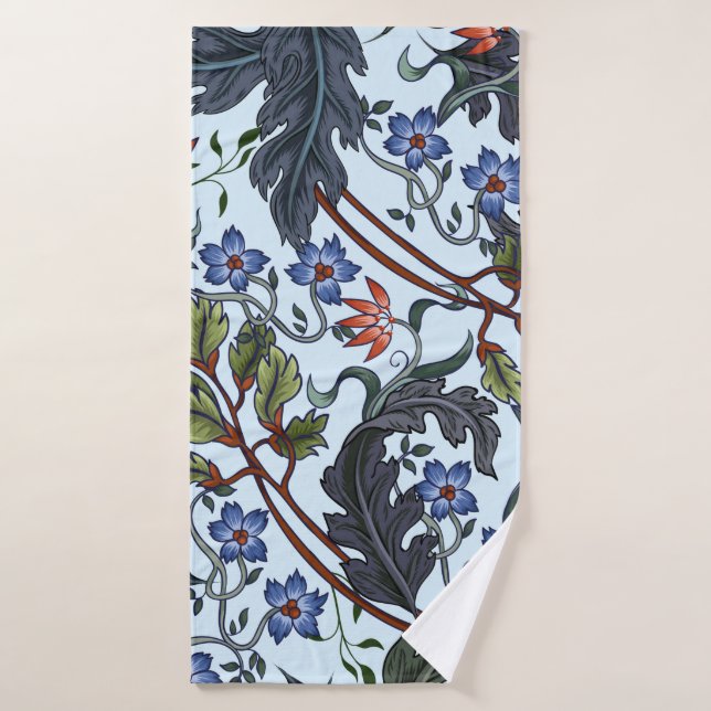 Nahtloses Muster mit Blume im Art Deko Stil. M Badehandtuch (Badehandtuch)