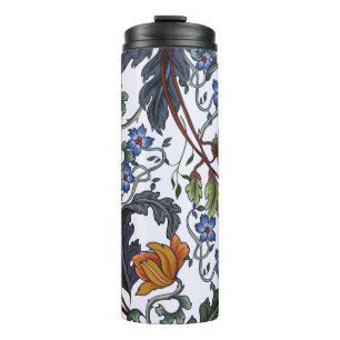 Nahtloses Muster mit Blume im Art Deko Stil. M Thermosbecher