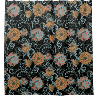Nahtloses Muster mit Blume. Vintager Sommer Femi Duschvorhang