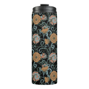 Nahtloses Muster mit Blume. Vintager Sommer Femi Thermosbecher
