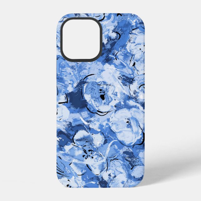 Nahtloses Muster mit Blumen iPhone 12 Hülle (Rückseite)