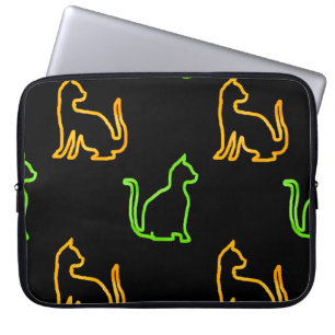 Nahtloses Muster mit Catsabstract,Tier,Kunst,Arti Laptopschutzhülle