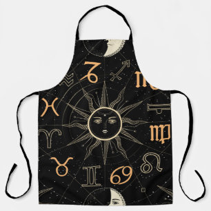 Nahtloses Muster mit dem Horoskop-Kreis mit Zo Schürze