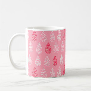 Nahtloses Muster mit doodlen Wassertropfen Kaffeetasse