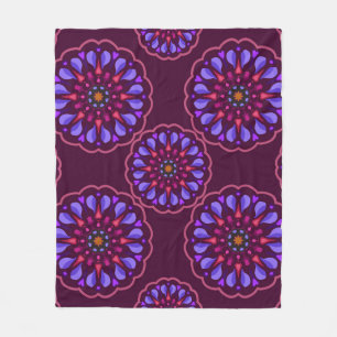 Nahtloses Muster mit ethnischer Mandala-Kunstschmu Fleecedecke