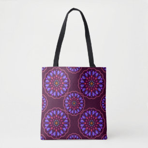 Nahtloses Muster mit ethnischer Mandala-Kunstschmu Tasche